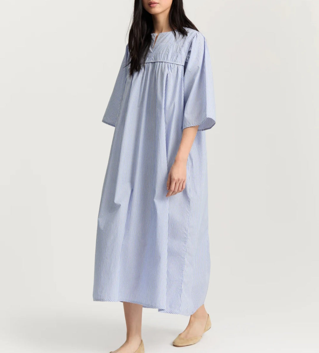 aiayu - Enola Dress Petite, Mix Air Blue