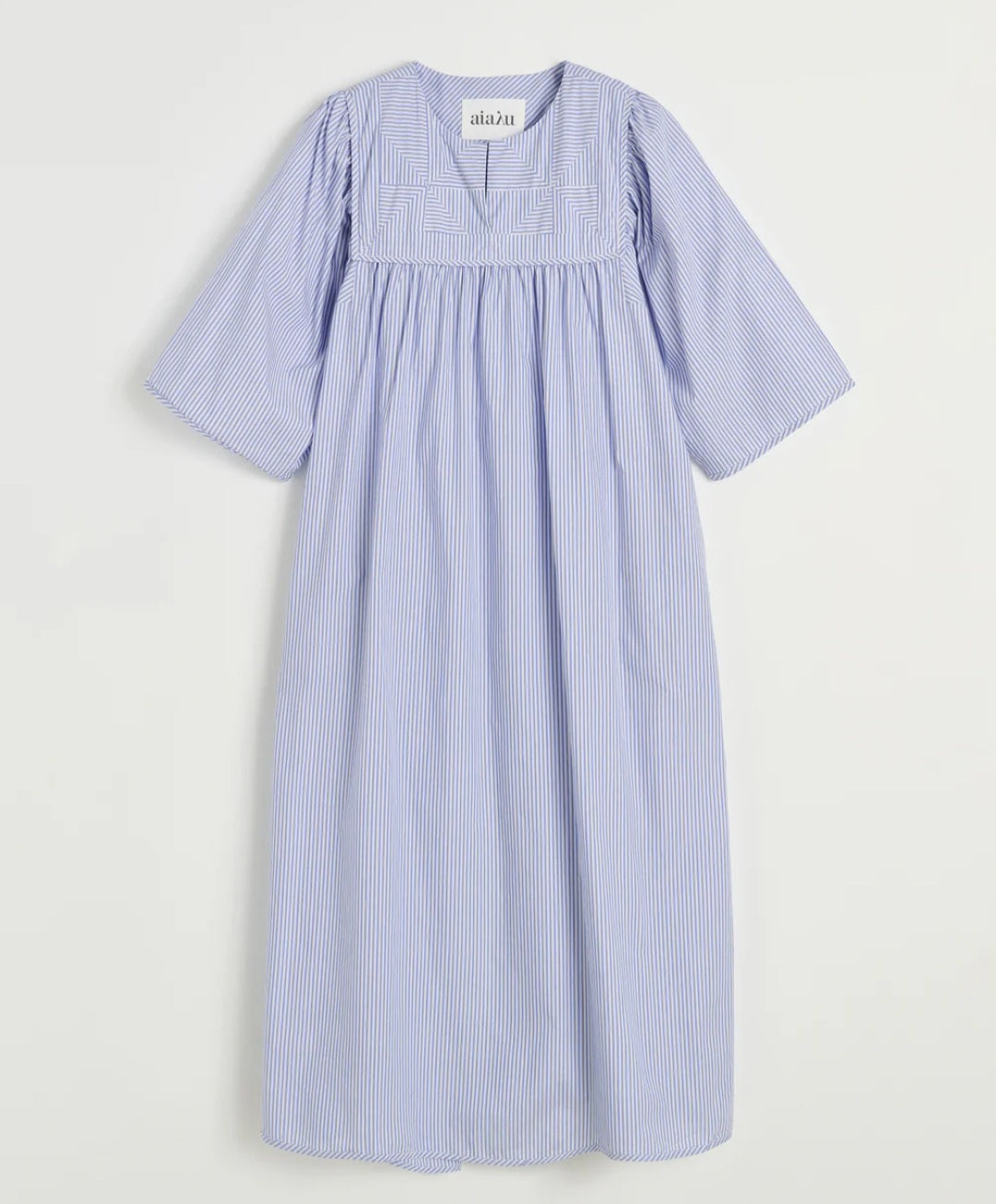 aiayu - Enola Dress Petite, Mix Air Blue