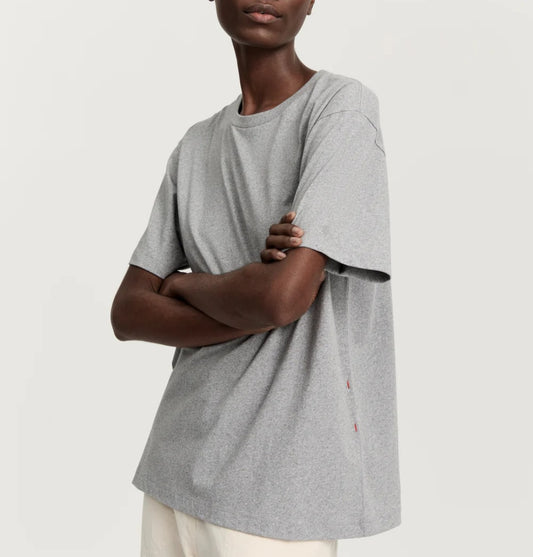 aiayu - Classic Circular Tee, Grey Melange