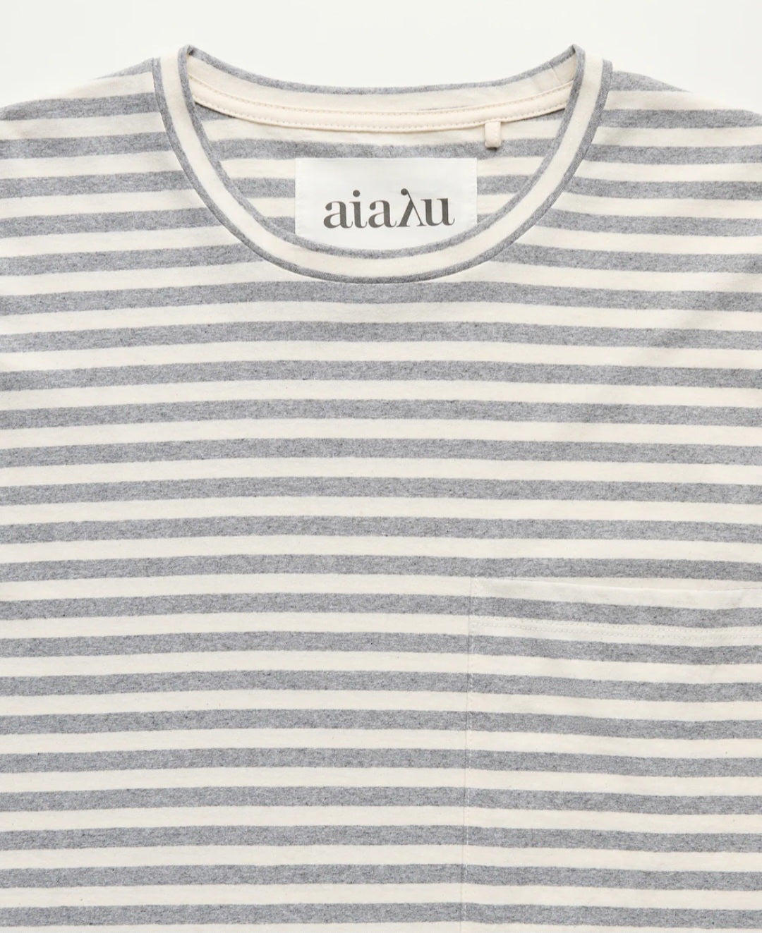 aiayu - Circular Long Sleeve Tee, Mix Grey Melange