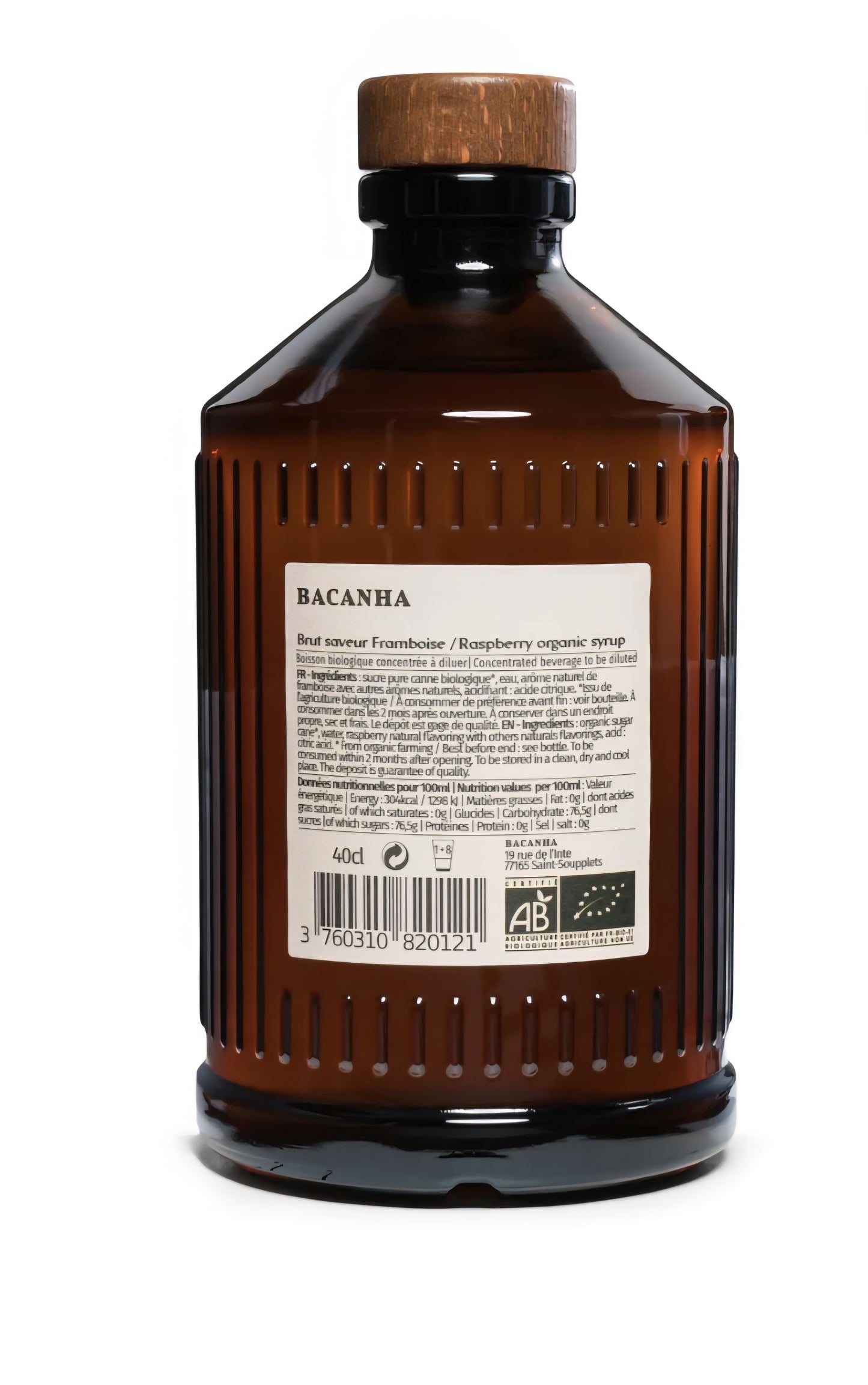 Bacanha - Brut Framboise/Rasberry Organic Syrup, 400 ml.