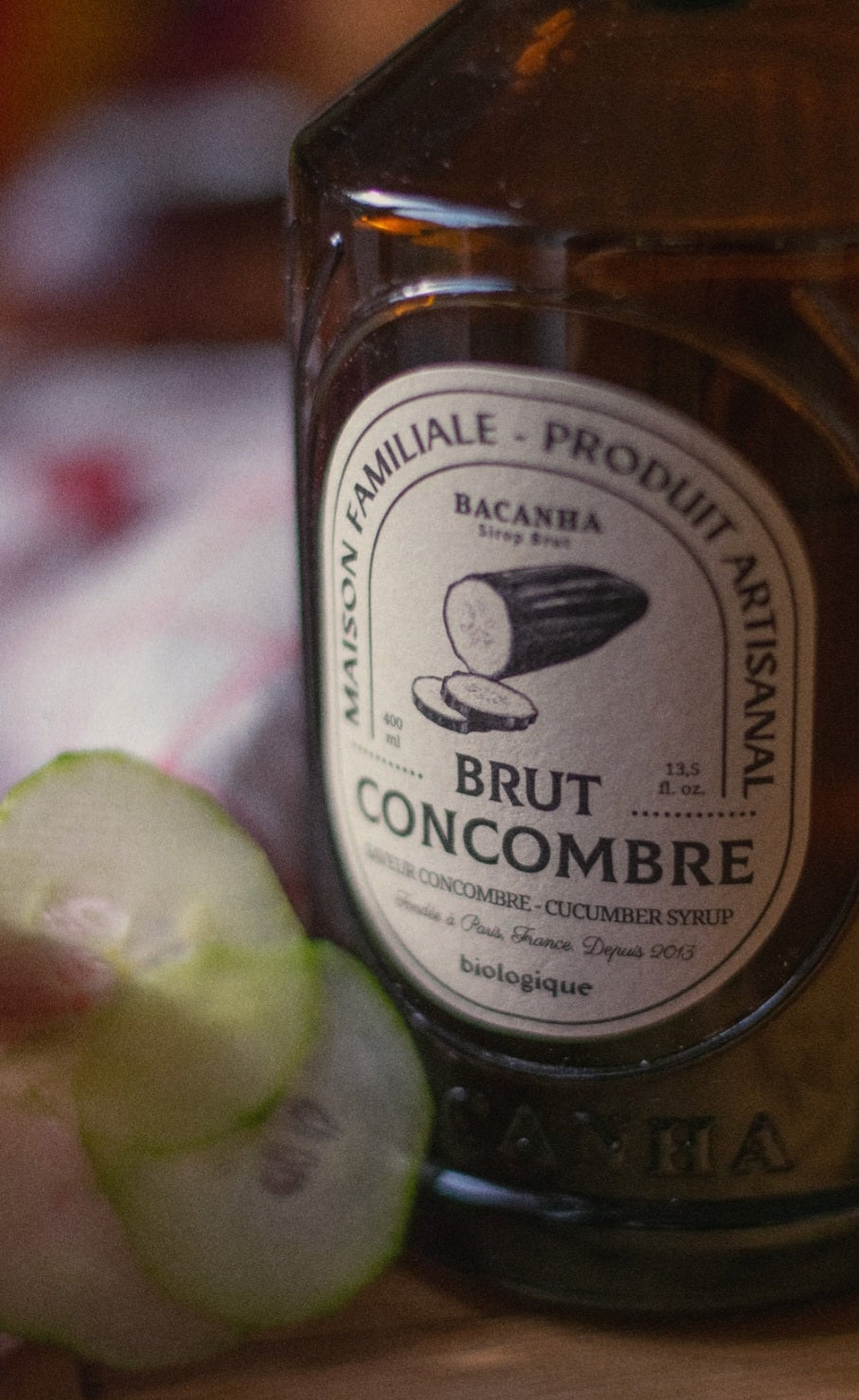 Bacanha - Brut Concombre/Rå Agurkesirup, Økologisk, 400 ml.