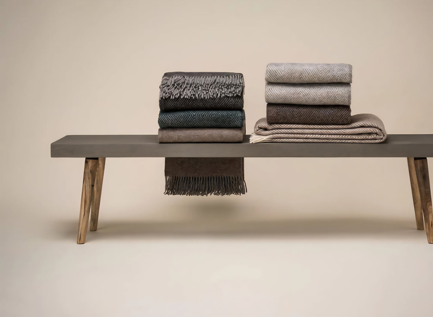 Silkeborg Uldspinderi - Fanø Plaid, 140x240 cm., Ash Brown