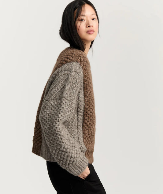 aiayu - Justina Sweater, Llama Wool, Mix Pure Grey