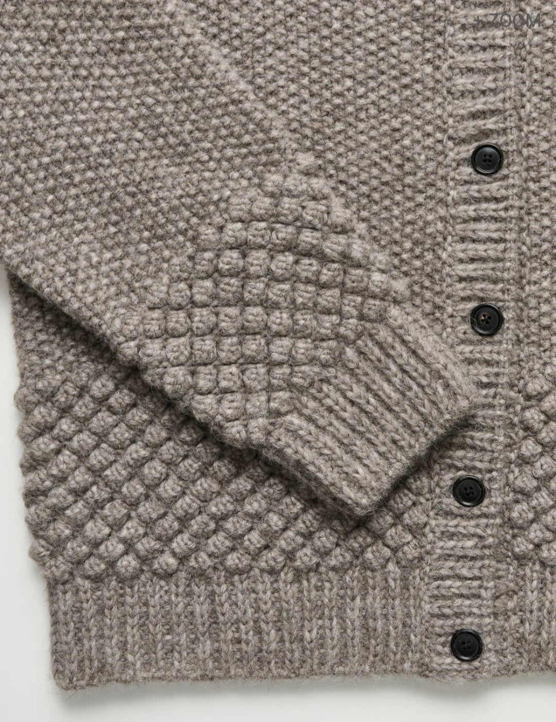 aiayu - Sierra Cardigan, Llama Wool, Pure Grey