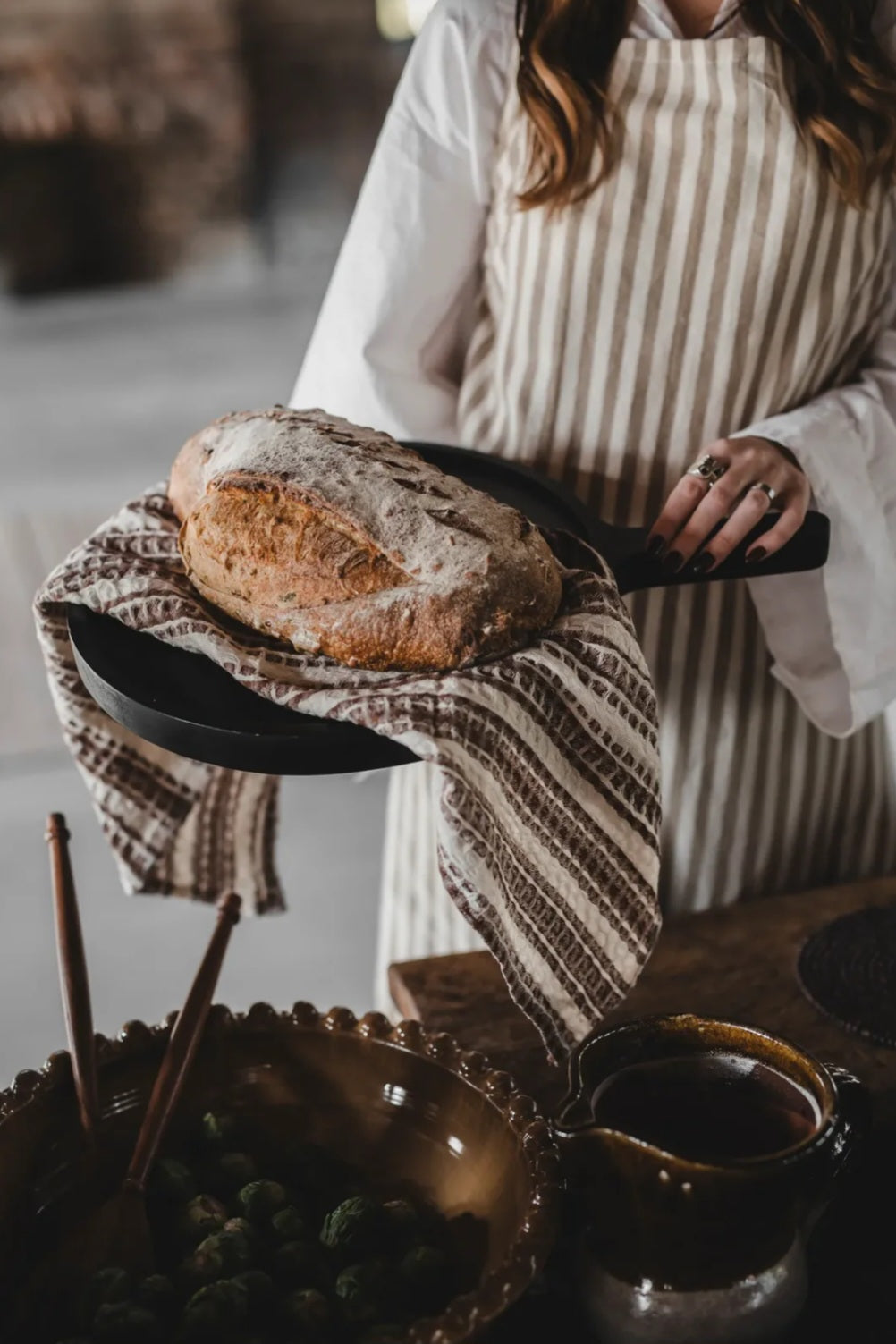 Jakobsdals - Cuisine Viskestykker, 2-pak, 2 farver - Off white & Brown