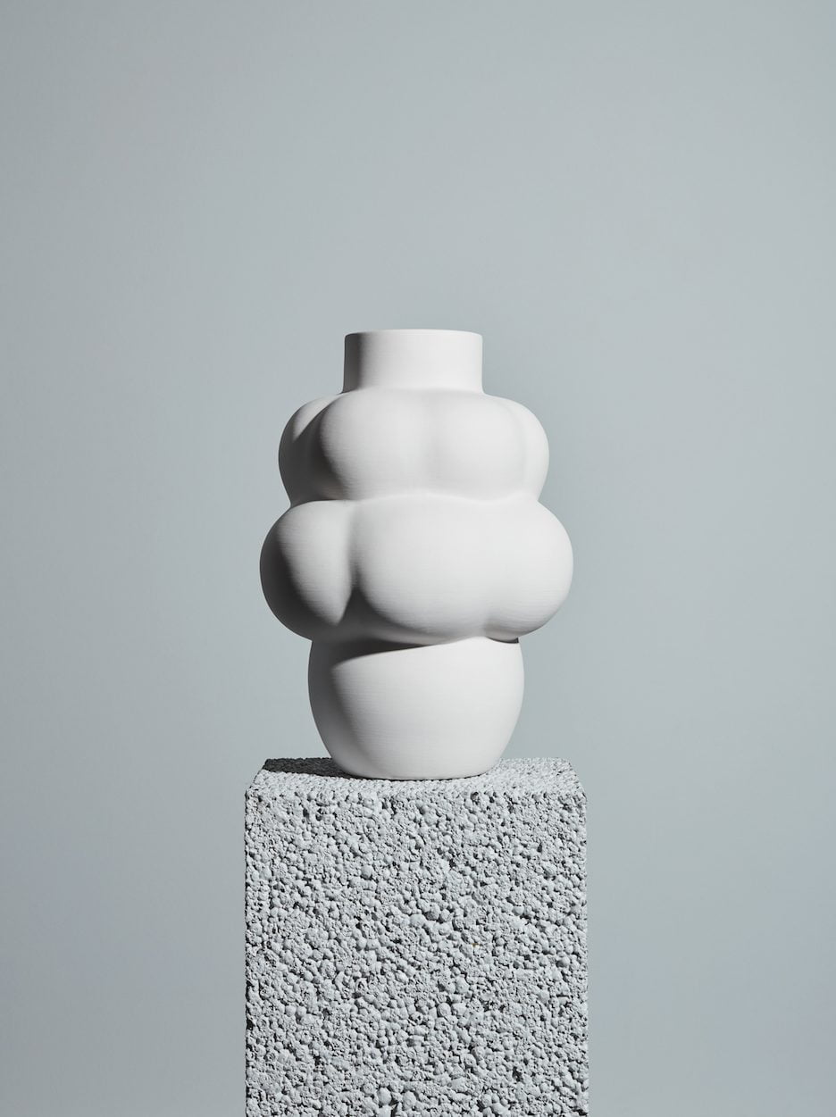 Louise Roe - Ceramic Balloon Vase, 04 Petit Raw White