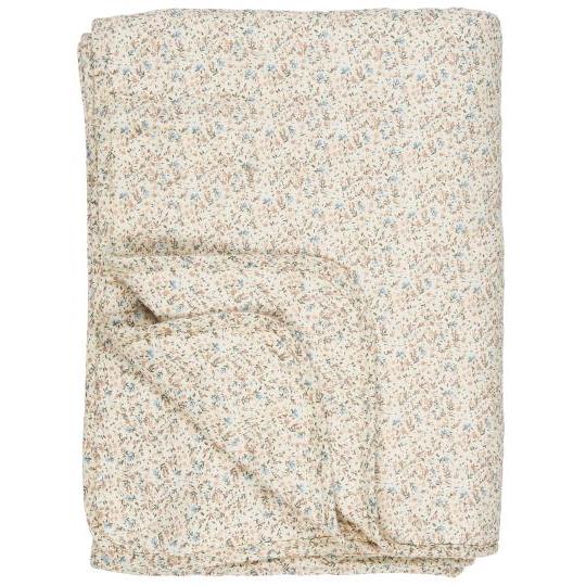 Ib Laursen - Vattæppe Quilt, Natural w/light pink and blue