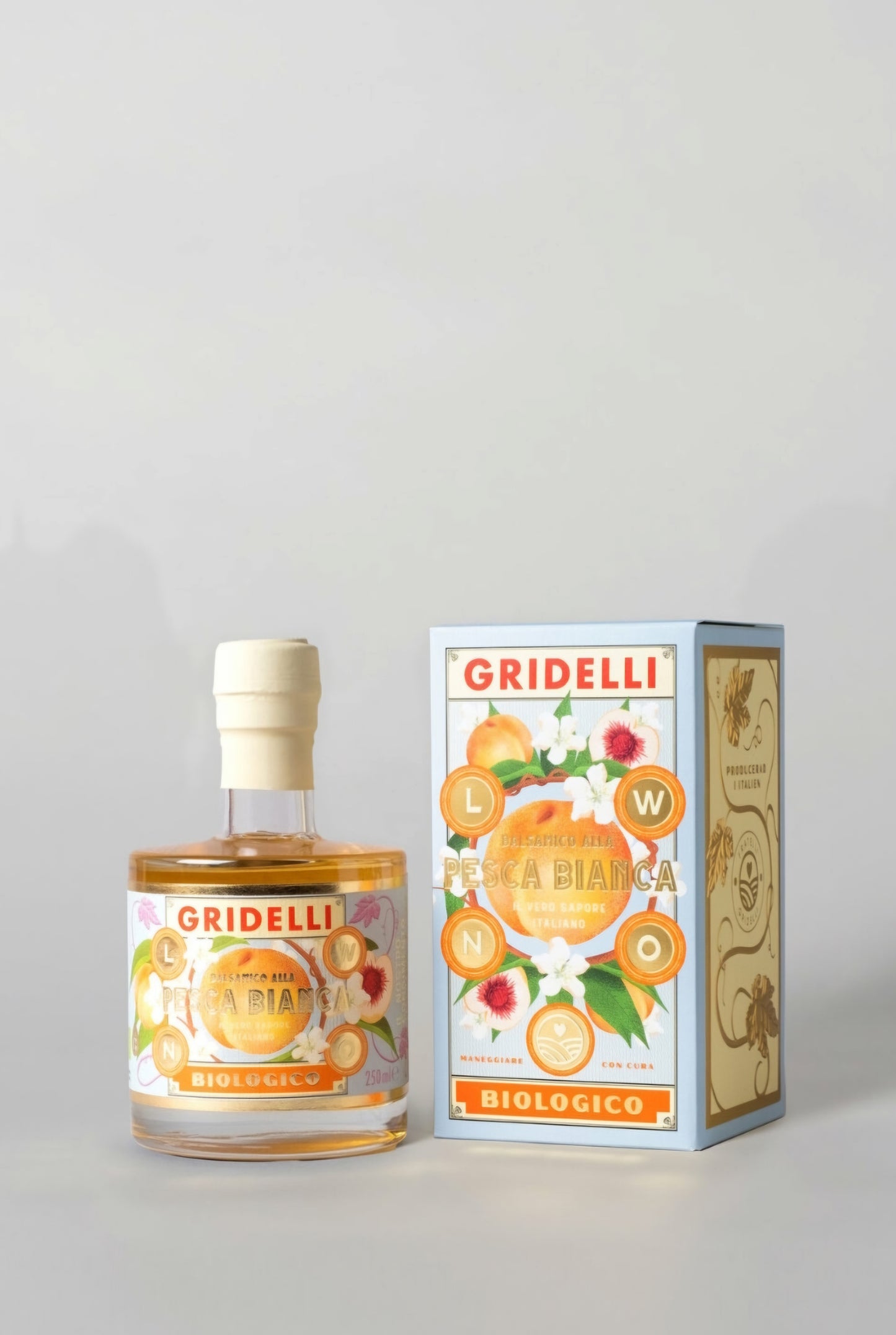 Gridelli - Hvidvinseddike med Fersken, 250 ml.