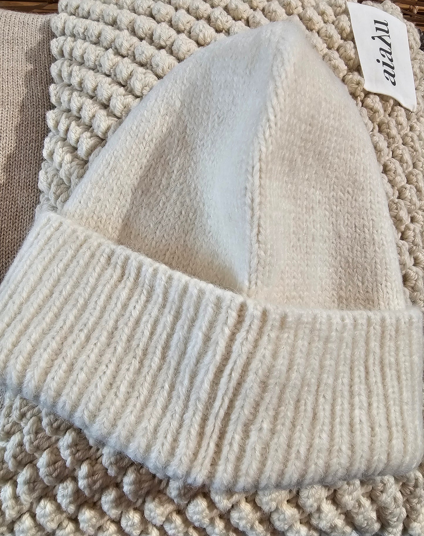 Aiayu - Baby Beanie - Pure Ecru