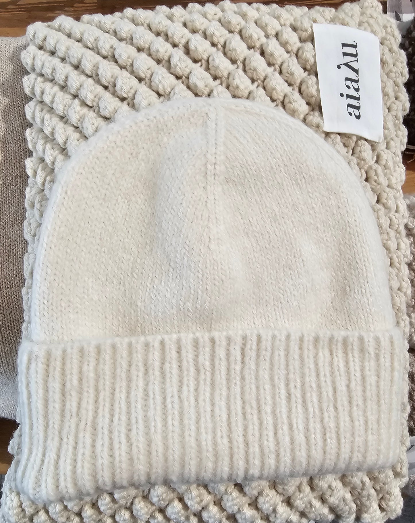 Aiayu - Baby Beanie - Pure Ecru