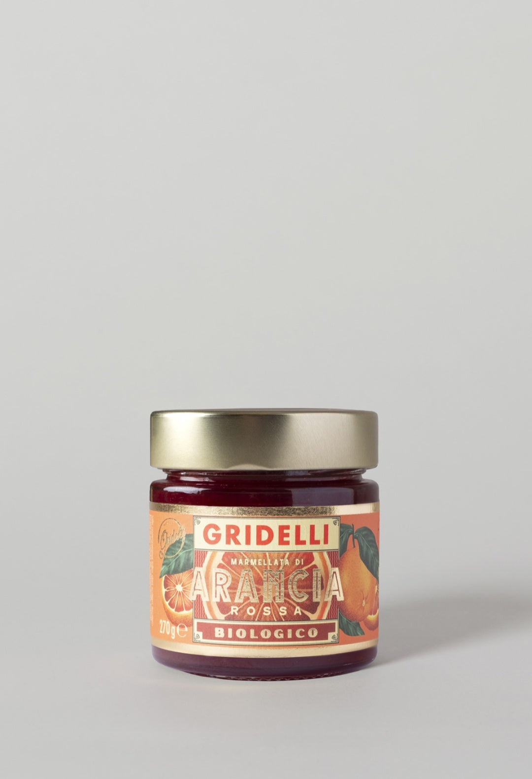 Gridelli - Økologisk Marmellata di Arancia Rossa, 270 gr.