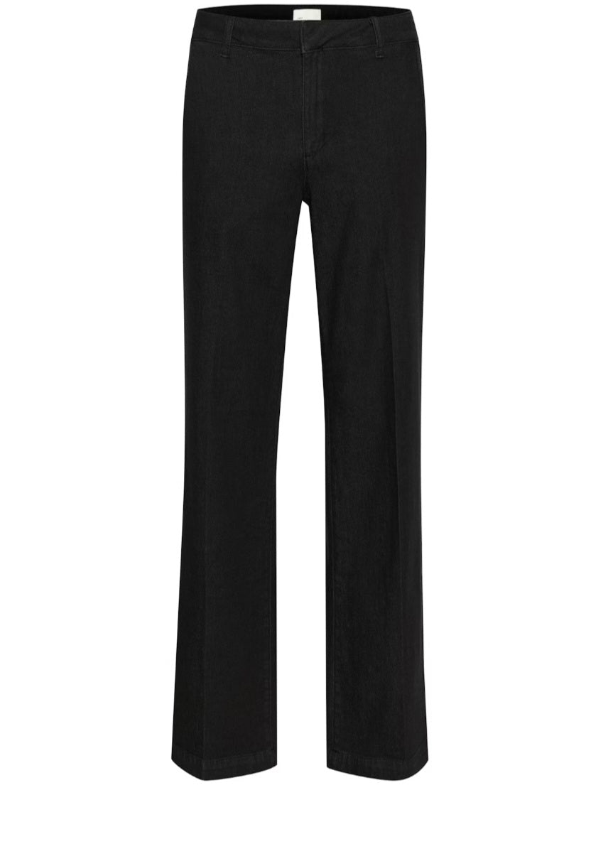 My Essential Wardrobe - The Lara Pant, Fås i Black Wash og Dark Blue Un-Wash