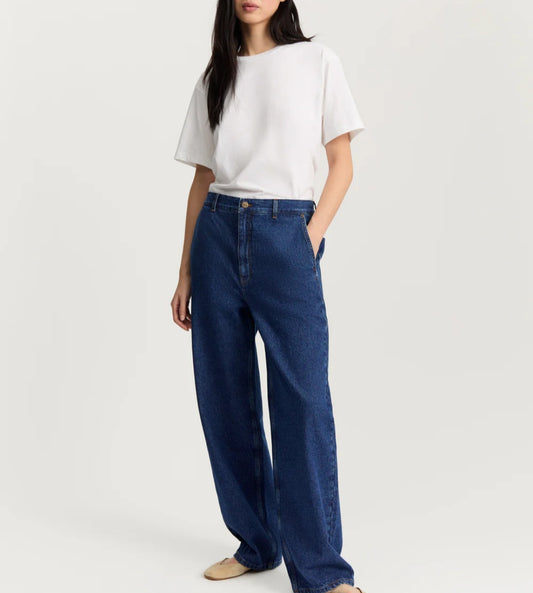 aiayu - Carlo Midwaist Wide Jeans, Mid Blue