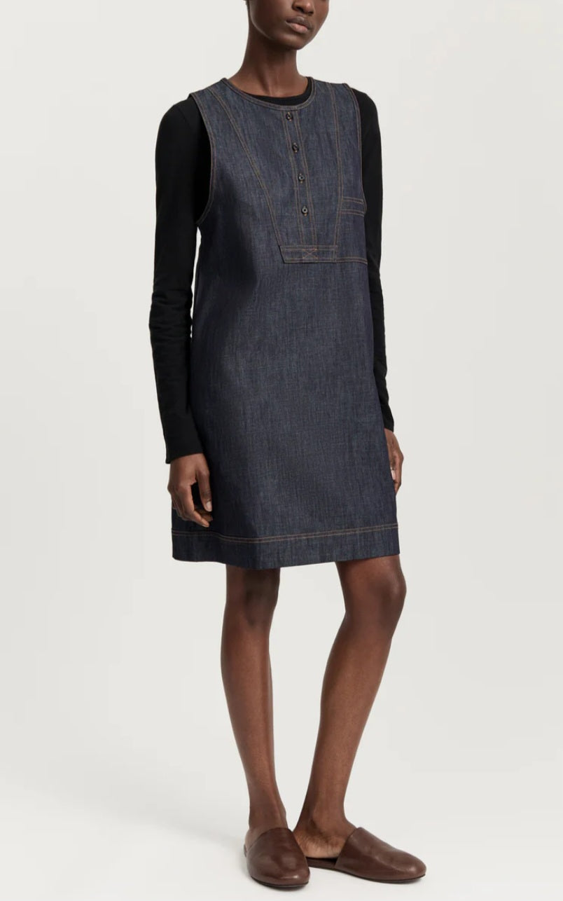 aiayu - Evita Denim-Kjole, Classic Blue