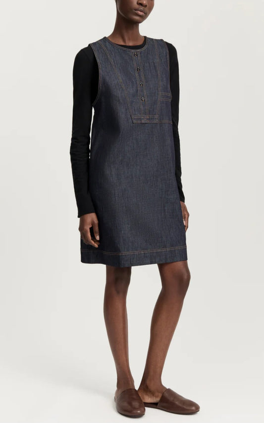 aiayu - Evita Denim-Kjole, Classic Blue