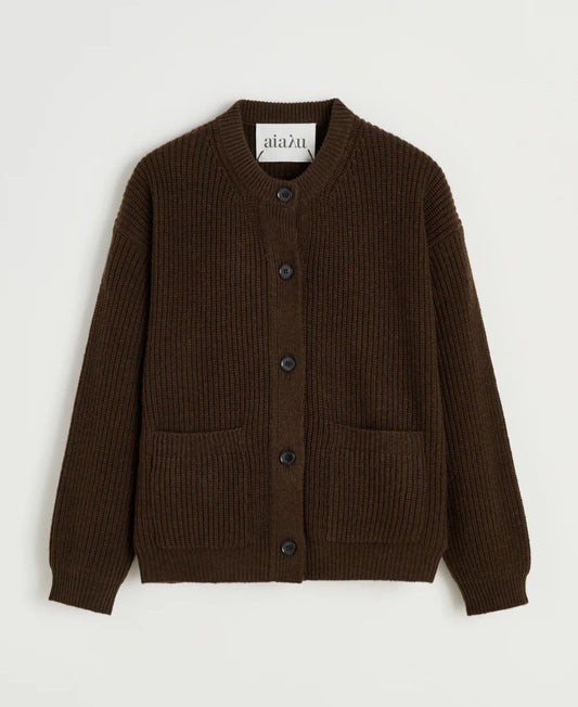 aiayu - Bine Cardigan, Pure Sartuul, Dark Brown
