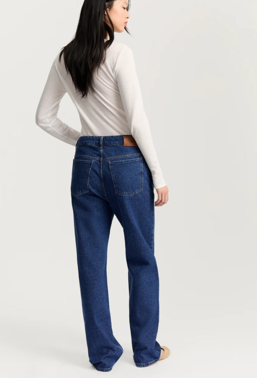 aiayu - Cooper Highwaist Straight Jeans, Mid Blue