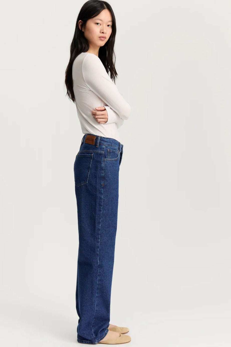 aiayu - Cooper Highwaist Straight Jeans, Mid Blue