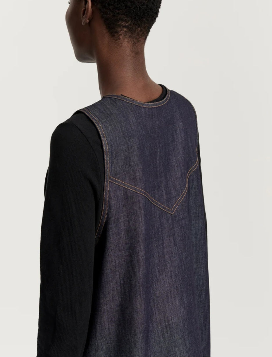 aiayu - Evita Denim-Kjole, Classic Blue
