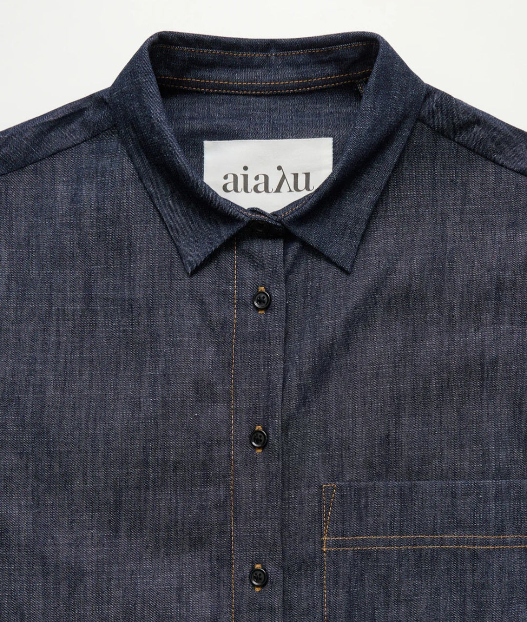 aiayu - Lynette Denim-Skjorte, Classic Blue