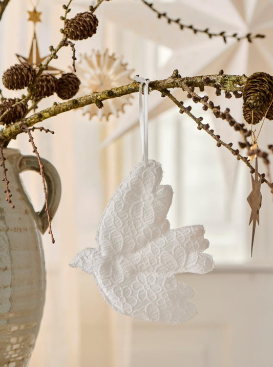 Ib Laursen - Broderie Anglaise Fugl, My Nostalgic Christmas
