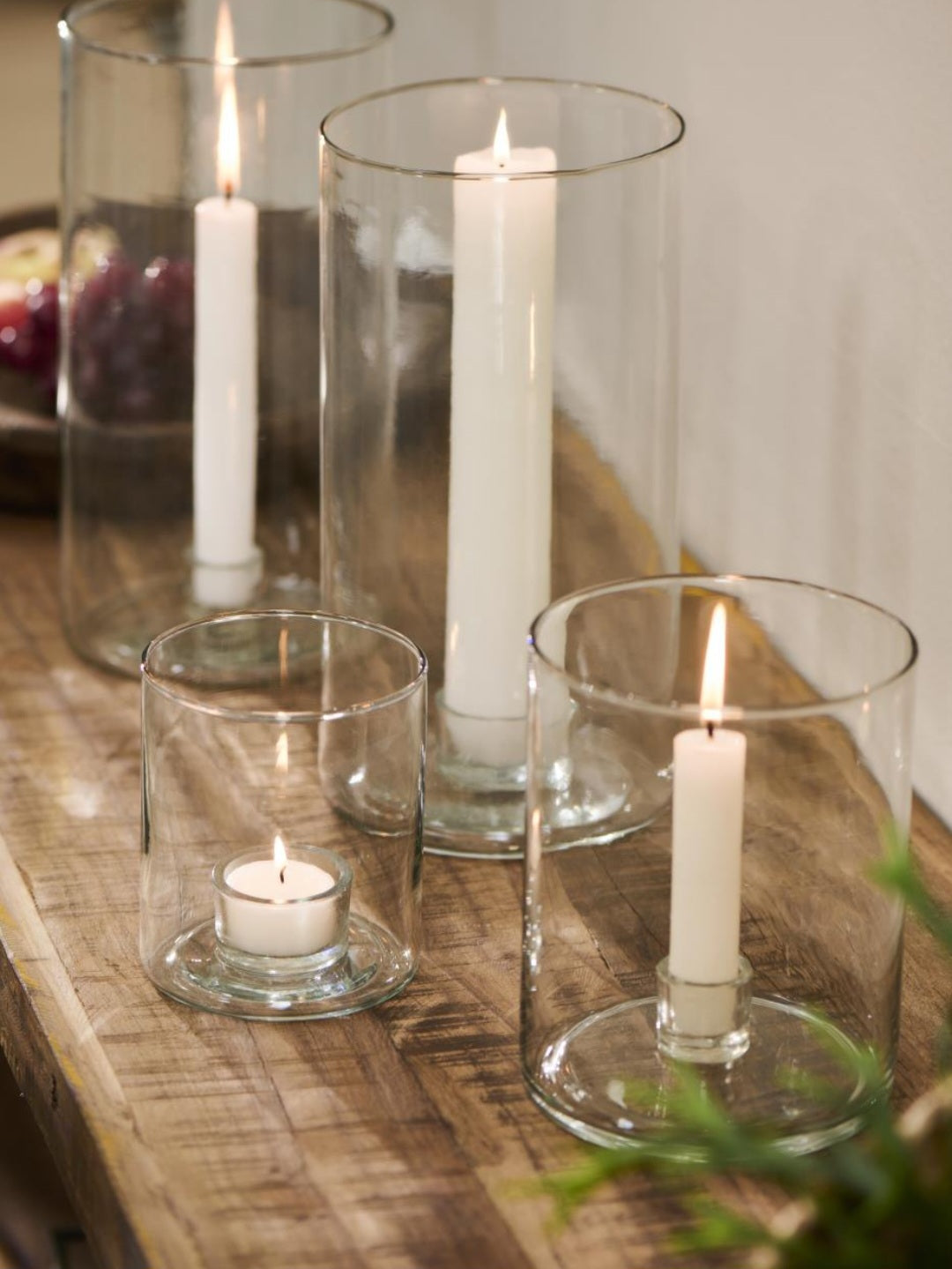Ib Laursen - Stage glas til 2,2 cm. lys med fast indsats, Glas,  Fås i to størrelser