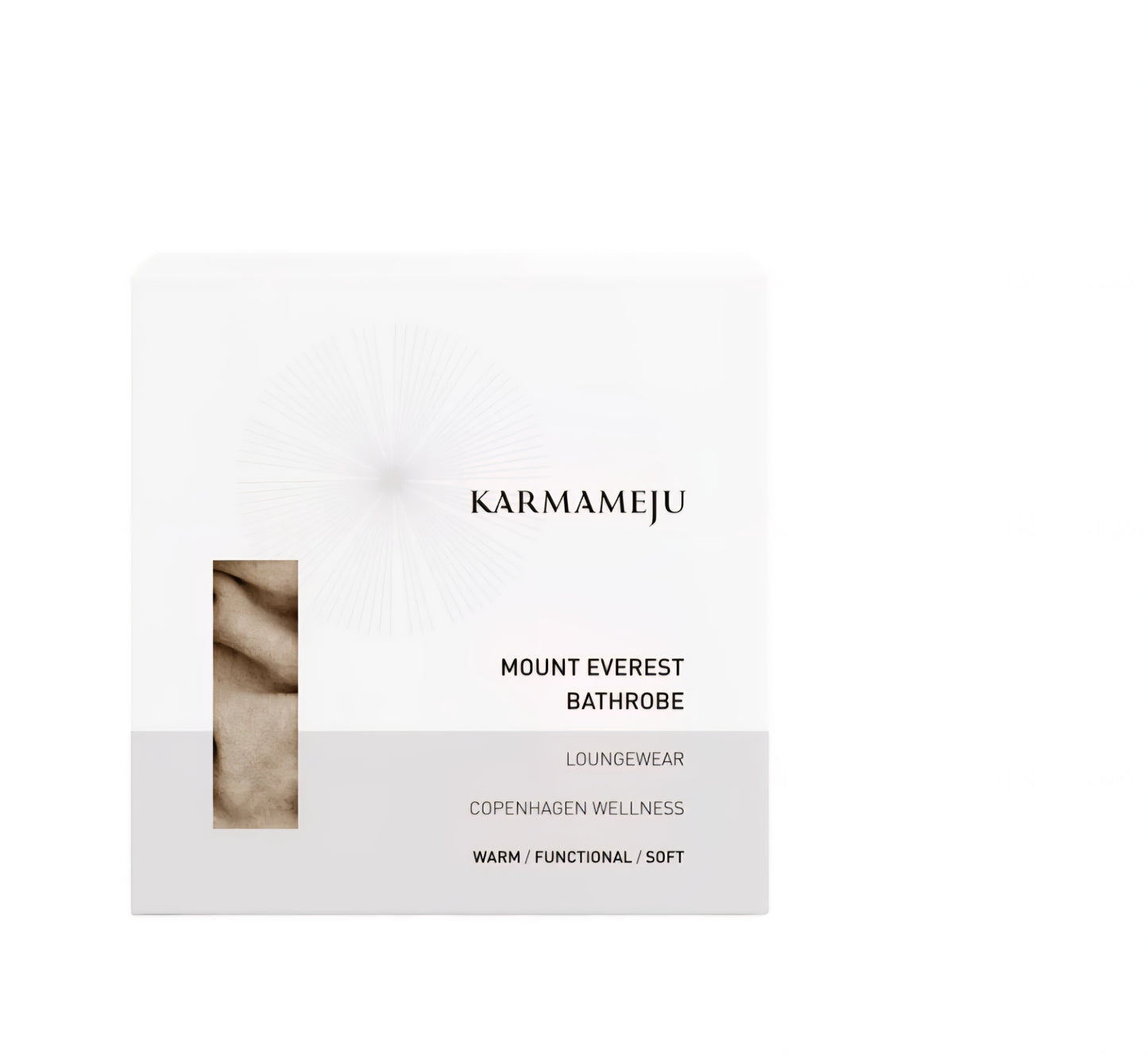Karmameju - Fleece Bathrobe MOUNT EVEREST, Fås i farverne Beige & Dark Grey
