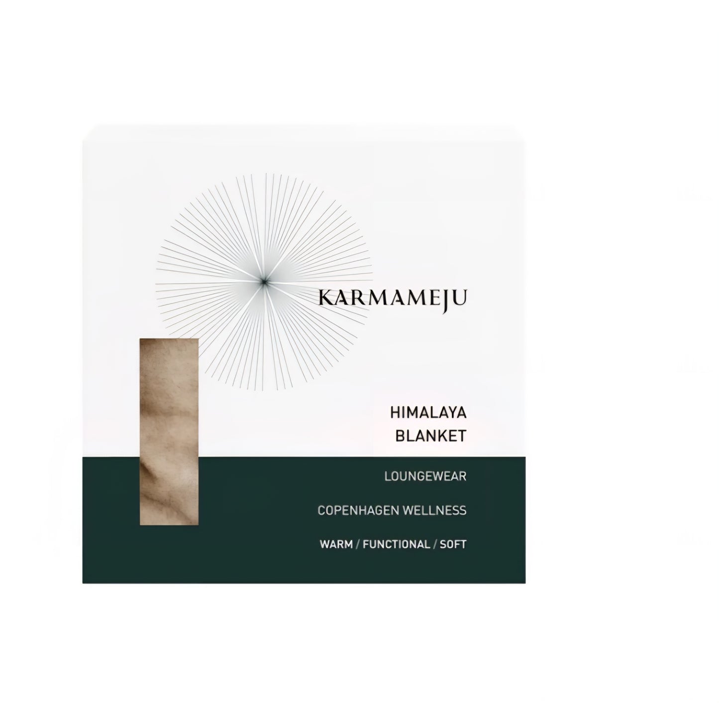 Karmameju - Fleecetæppe HIMALAYA, Fås i farverne Beige & Dark Grey & Light Grey