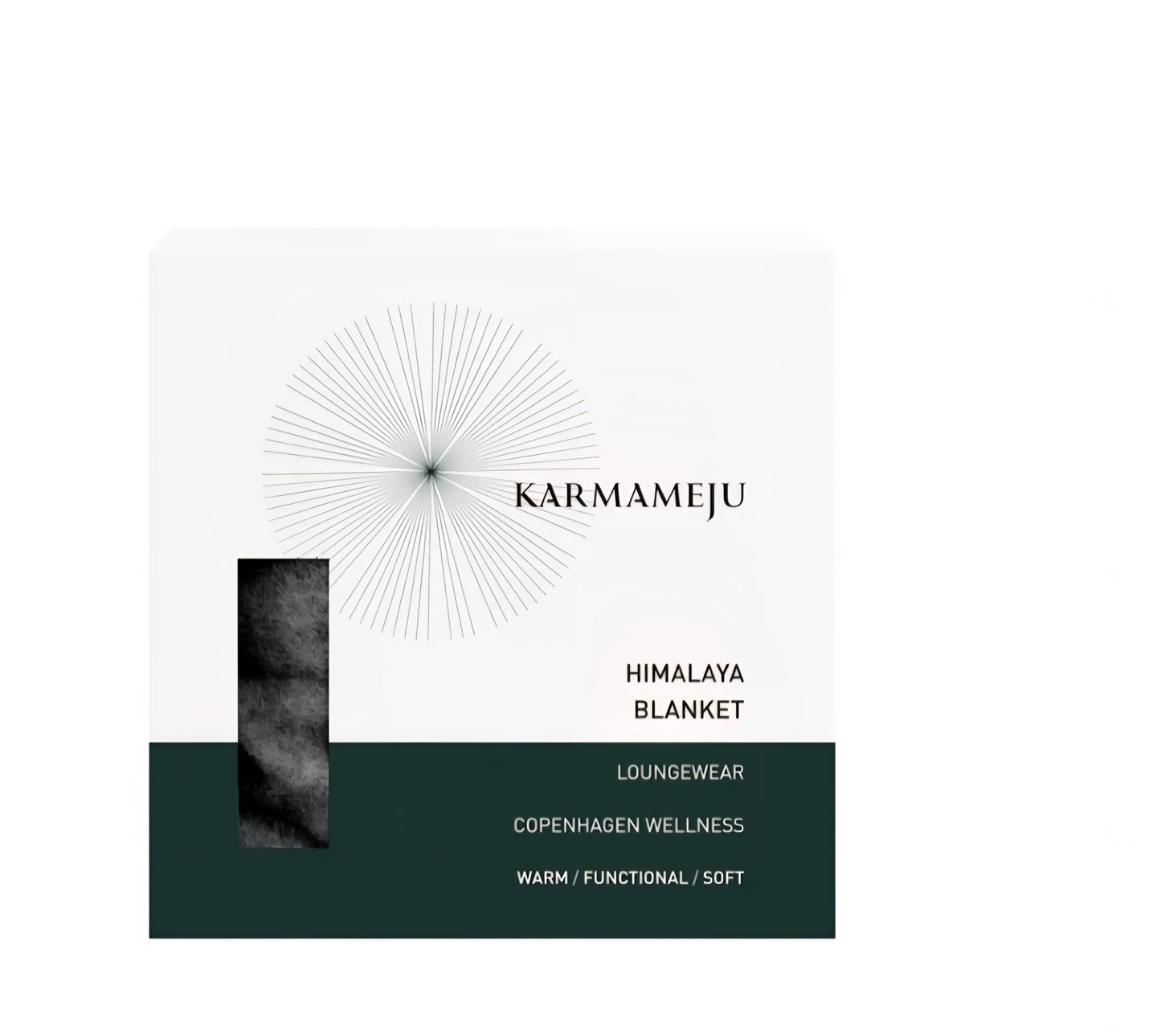 Karmameju - Fleecetæppe HIMALAYA, Fås i farverne Beige & Dark Grey & Light Grey