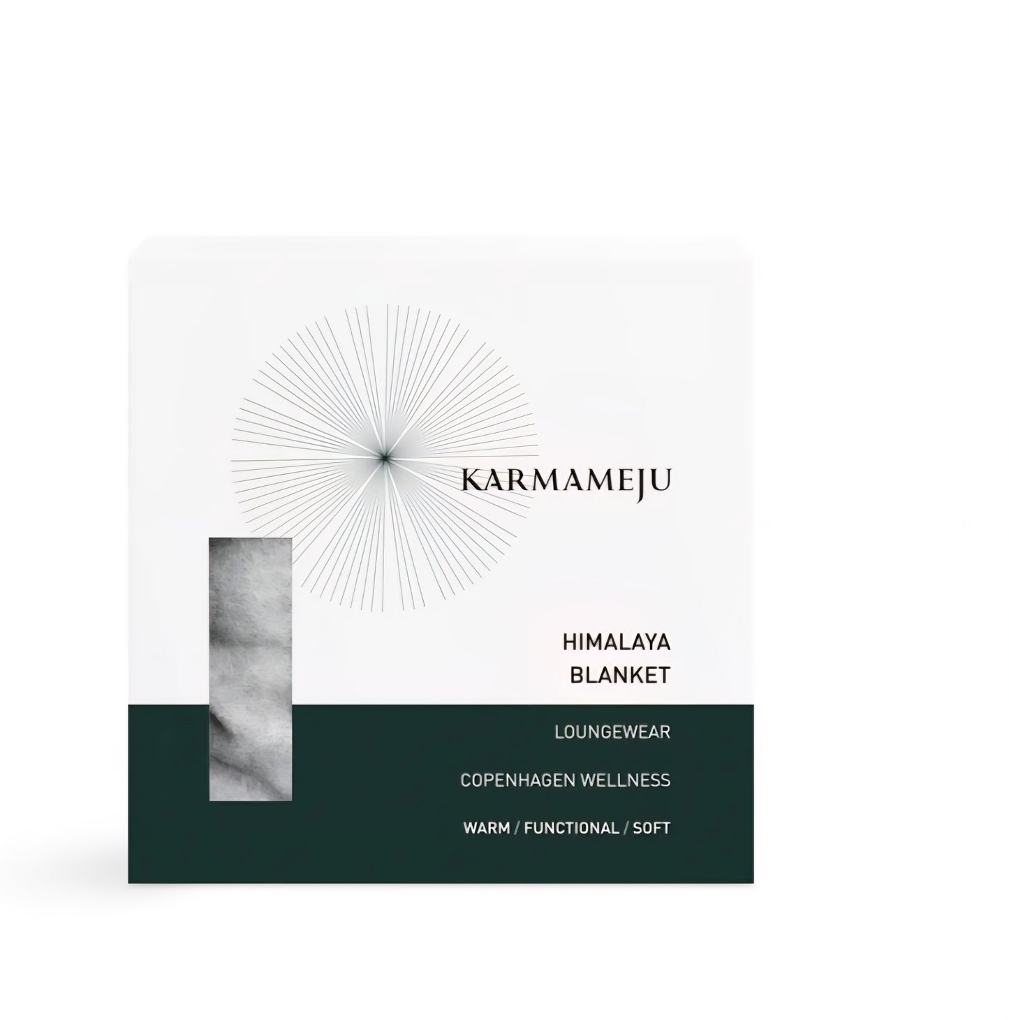 Karmameju - Fleecetæppe HIMALAYA, Fås i farverne Beige & Dark Grey & Light Grey