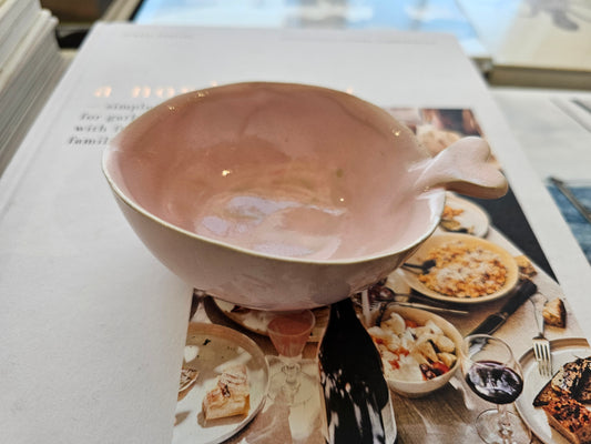 Skovhus Keramik - Skål, fås i farverne rosa, creme og coffee