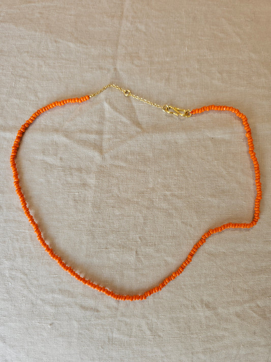 Annavii - Perlehalskæde, Orange