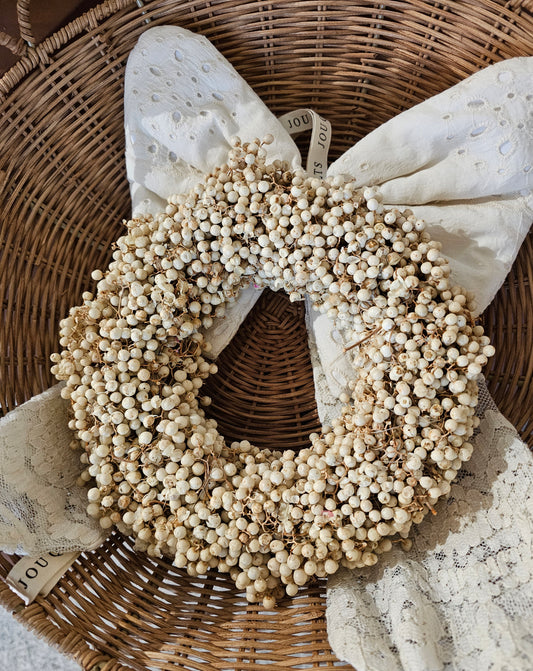 RUMklang Indretning - Hvid Peberkrans, Ø20 cm.