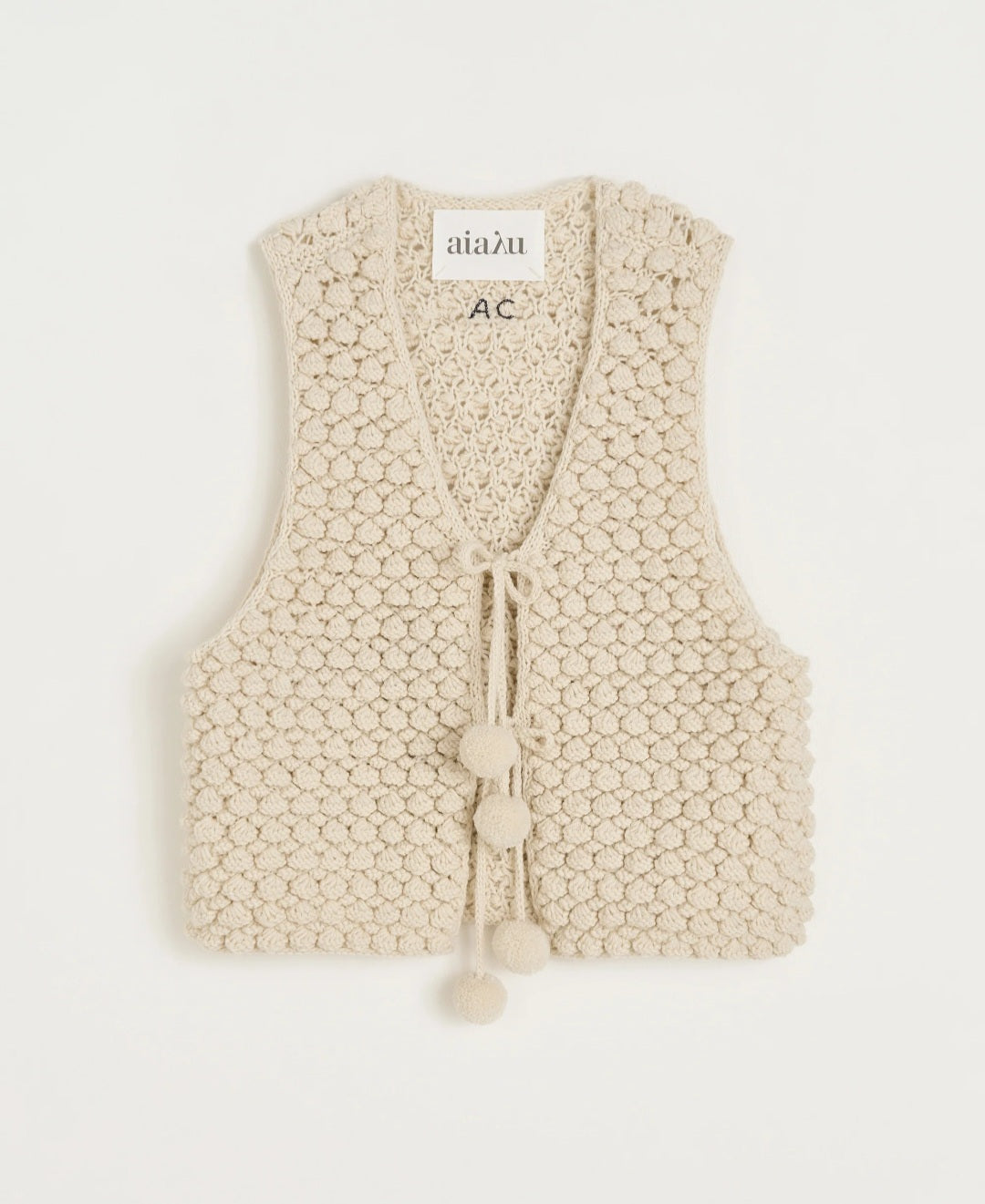 aiayu - Ravi Vest, Higland Wool, Pure Ecru