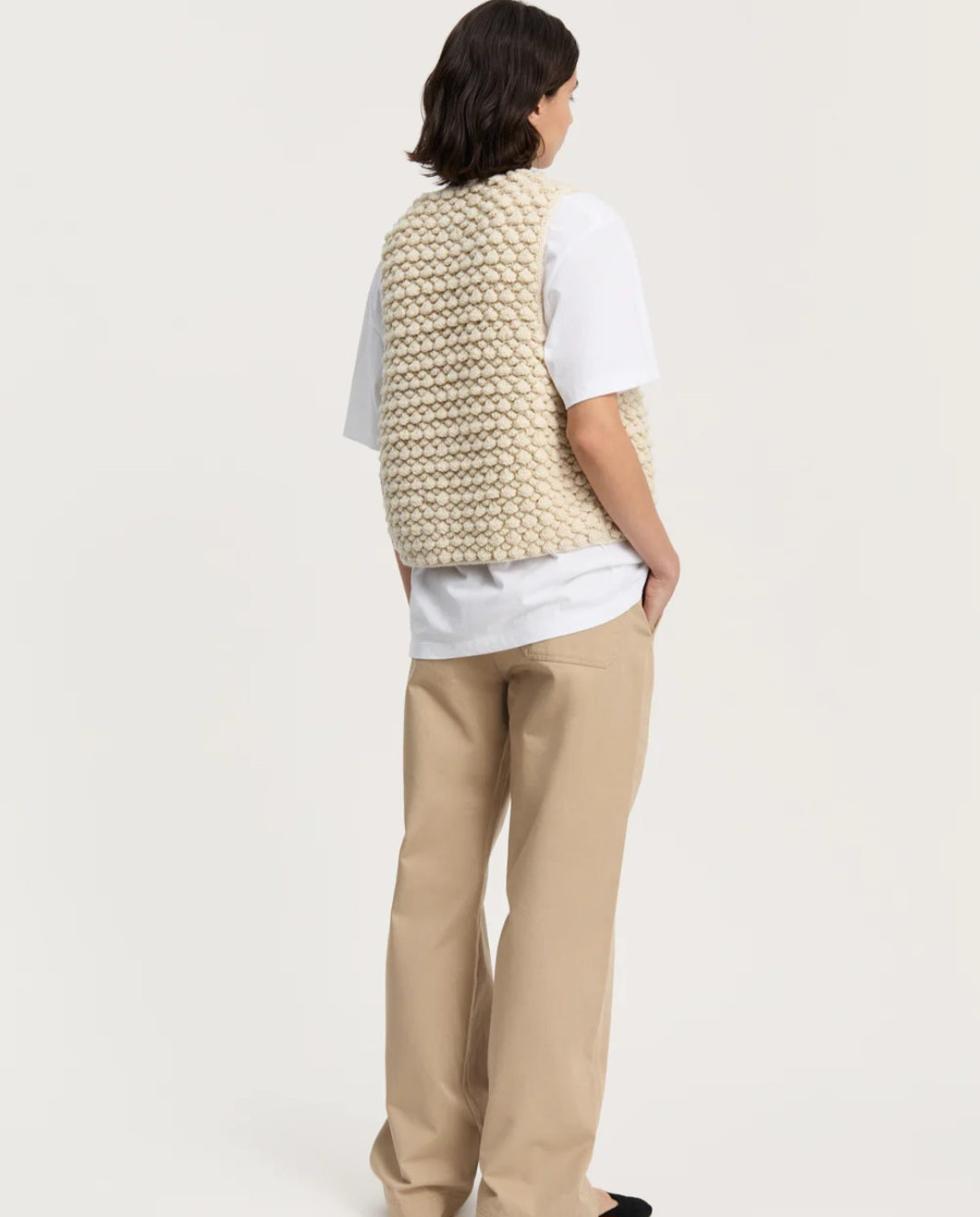 aiayu - Ravi Vest, Higland Wool, Pure Ecru