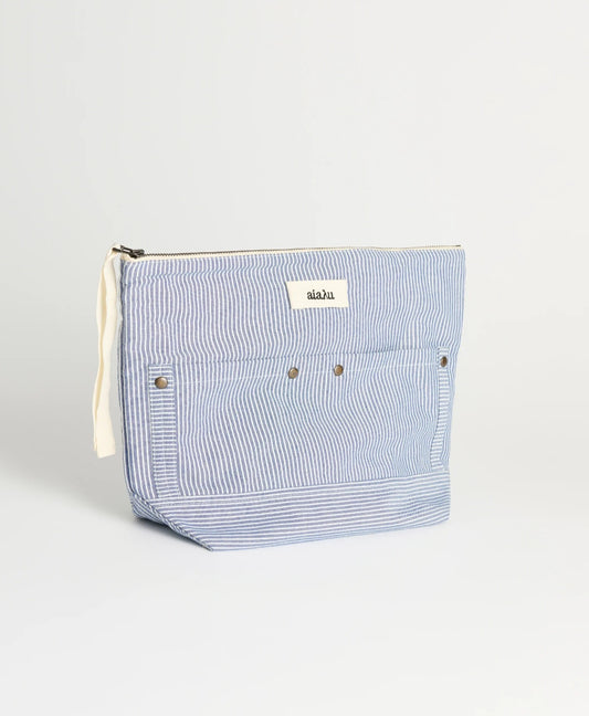 aiayu - Pouch Pocket Striped, 31,5x23 cm., Mix Blue Boy