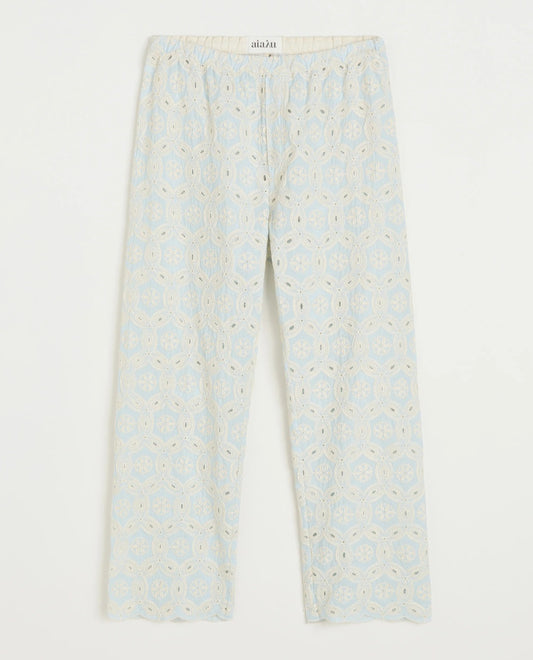 aiayu - Ava Pant Embroidery, Blue Eyes