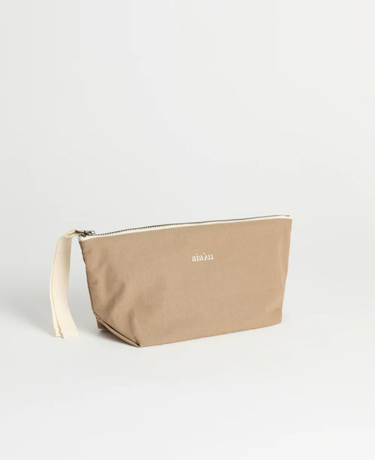 aiayu - Pouch Mini Heavy Poplin, 24x15 cm., Light Earth