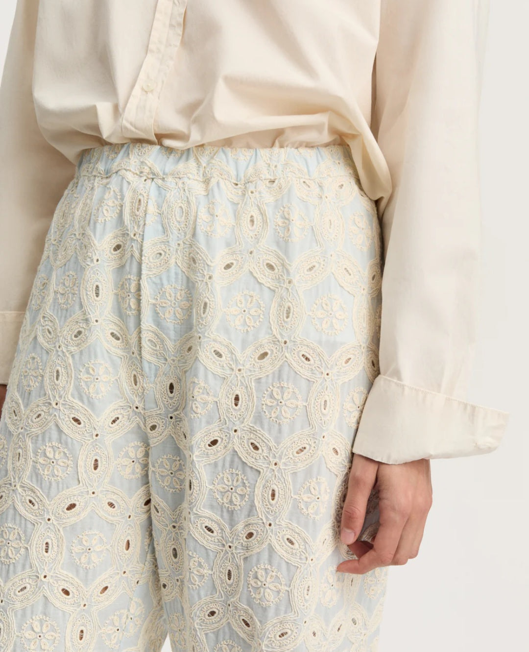 aiayu - Ava Pant Embroidery, Blue Eyes