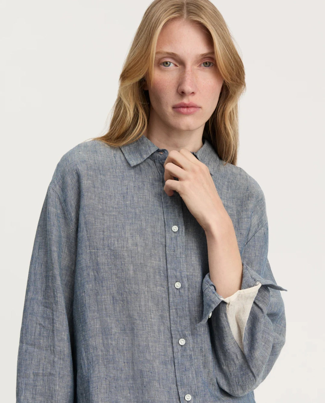 aiayu - Paulina Shirt Linen, Night Sky