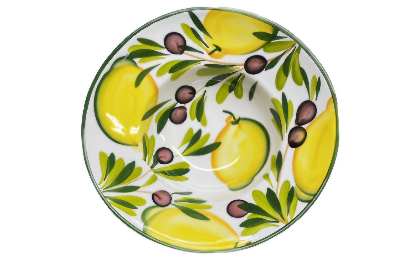 Caja Company - Pastatallerken/skål, Citron & Oliven, Ø24,5 cm.