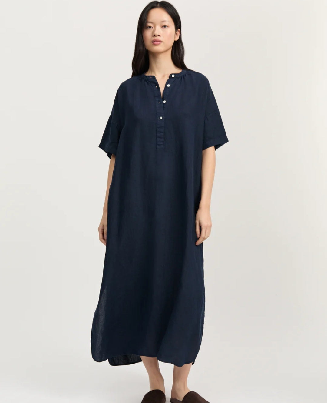 aiayu - Cille Dress Linen, Navy