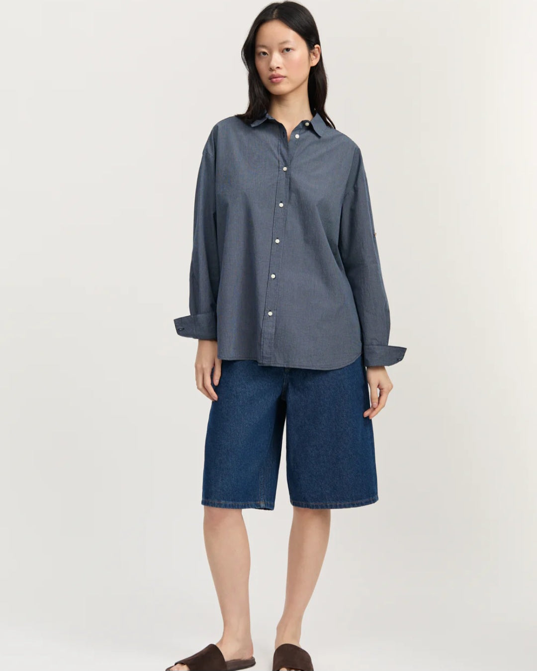 aiayu - Shirt Check, Navy Check