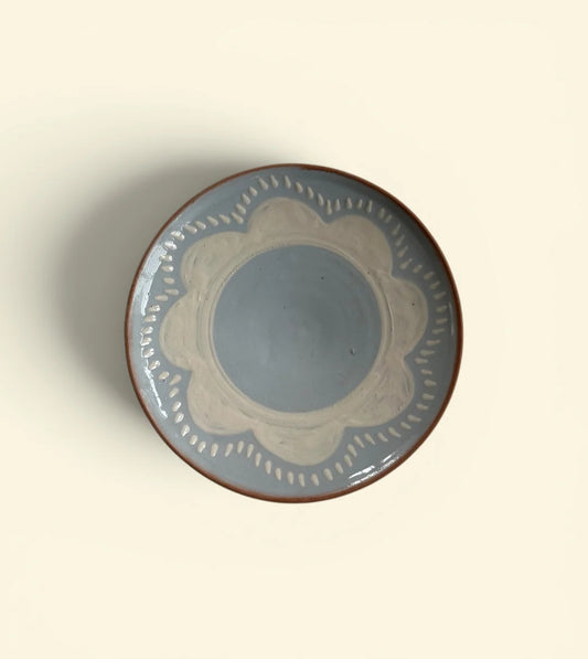 Jou Quilts - Plate/13-15Ø #Big Flower Light Blue
