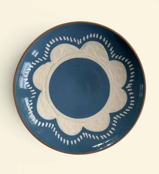 Jou Quilts - Plate/19-22Ø #Big Flower Blue