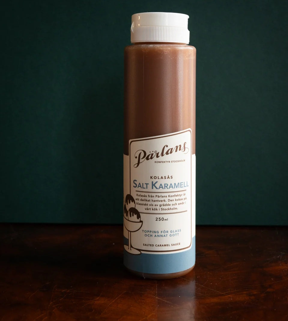 Pärlans Konfektyr Stockholm - Caramel Sauce, Squeeze bottle, 250 ml., Fås i 4 smagsvarianter