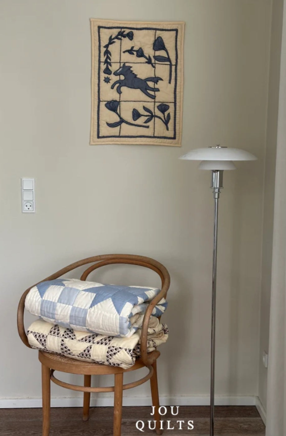 Jou Quilts - Wallhanging Art Piece/Horse, 45x60 cm.