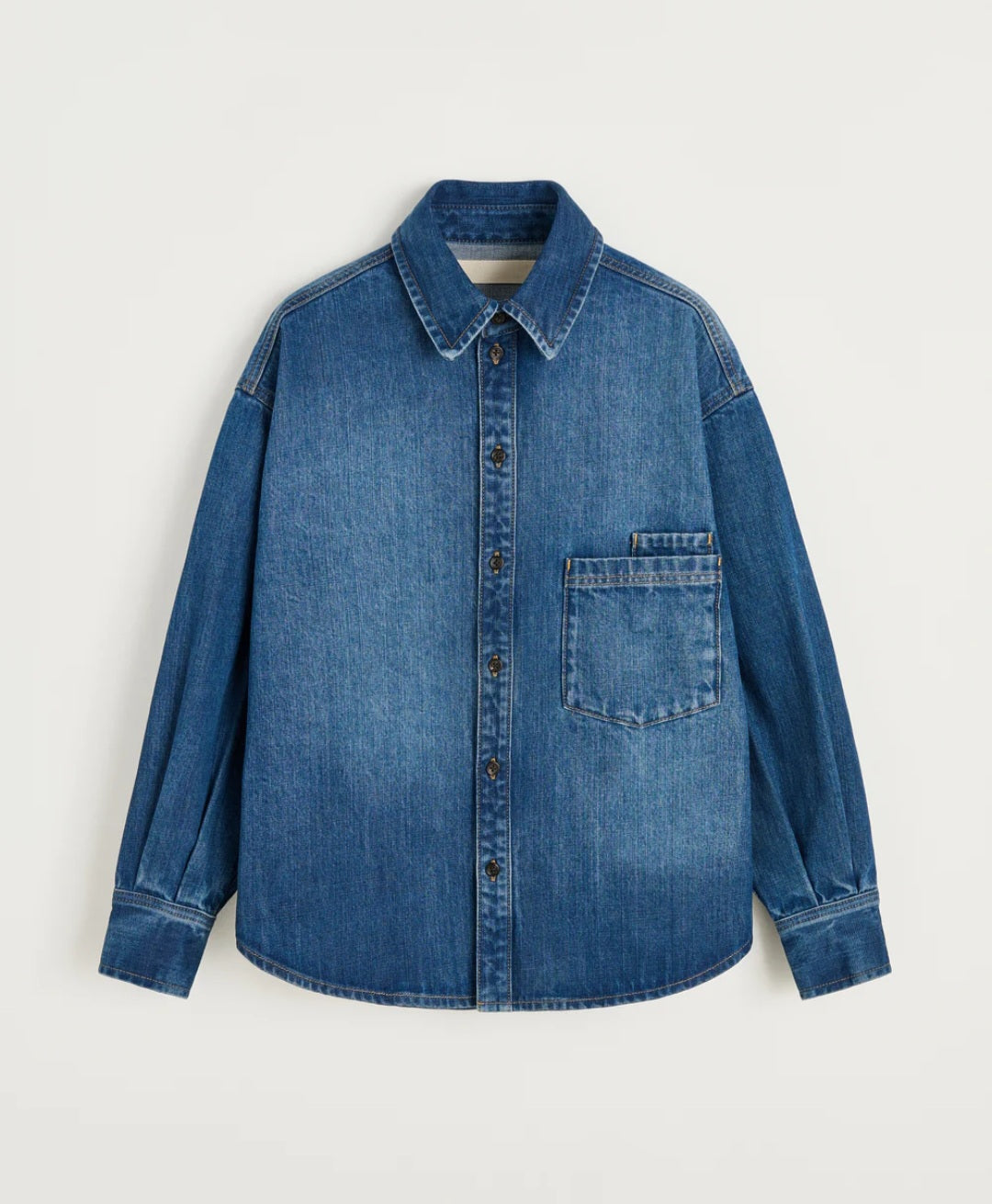 aiayu - Casy Shirt Denim, Worn Blue