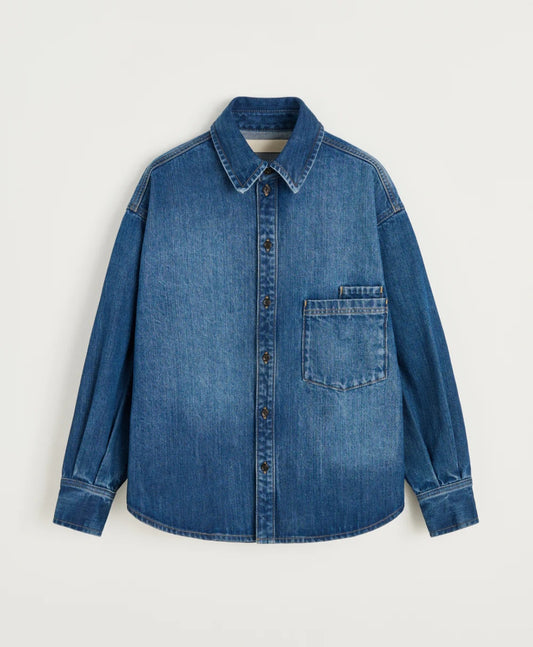 aiayu - Casy Shirt Denim, Worn Blue